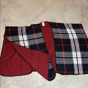 Plaid/double sided poncho